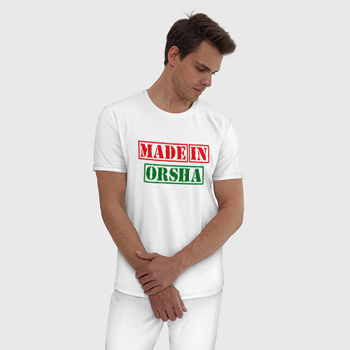 Мужская пижама Орша - Беларусь / Белый – фото 3
