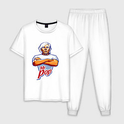 Пижама хлопковая мужская Энди Уорхол Mr pop, цвет: белый