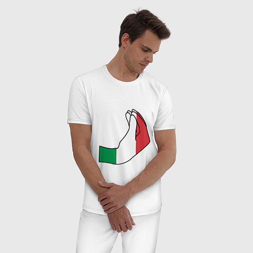 Мужская пижама Италия / Белый – фото 3