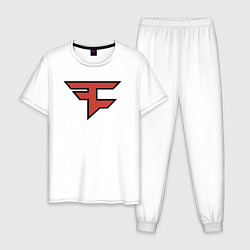 Пижама хлопковая мужская Форма FAZE clan Форма СS:GO, цвет: белый