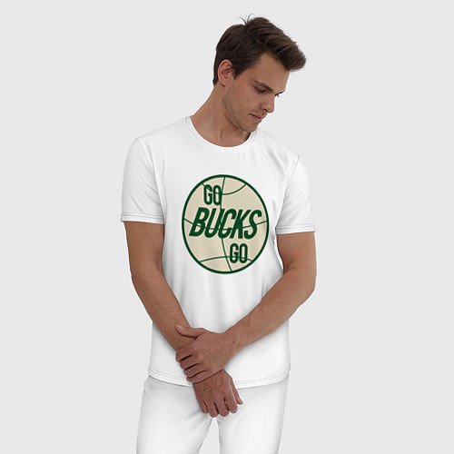 Мужская пижама Go Bucks Go / Белый – фото 3