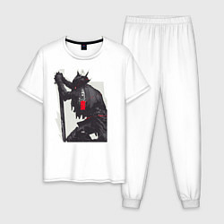 Пижама хлопковая мужская Bloodborne, цвет: белый