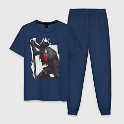 Пижама хлопковая мужская Bloodborne, цвет: тёмно-синий