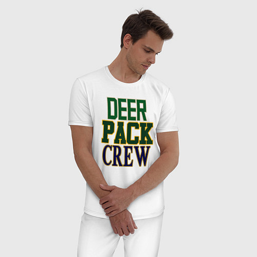 Мужская пижама Deer Pack Crew / Белый – фото 3