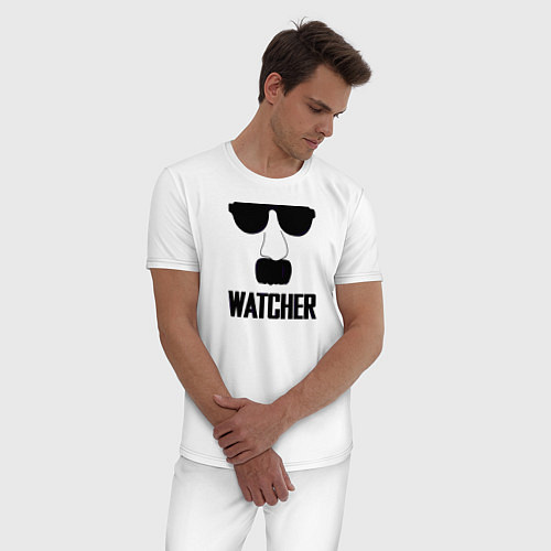 Мужская пижама Шпион Watcher / Белый – фото 3