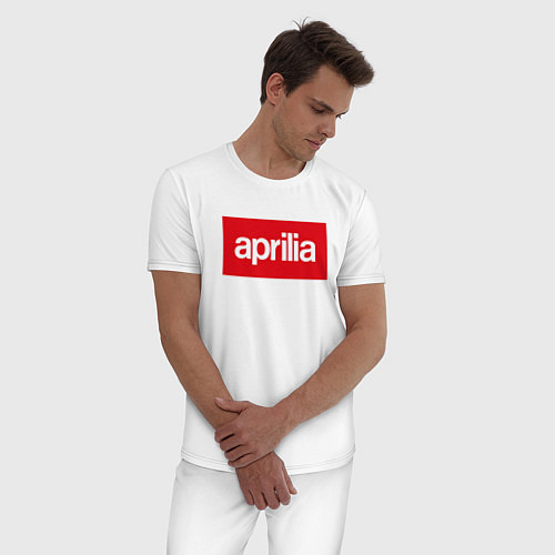 Мужская пижама APRILIA АПРИЛИЯ / Белый – фото 3