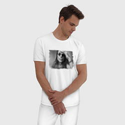 Пижама хлопковая мужская Ozzy Osbourne Оззи Осборн Z, цвет: белый — фото 2