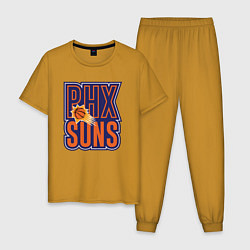 Пижама хлопковая мужская PHX Suns, цвет: горчичный
