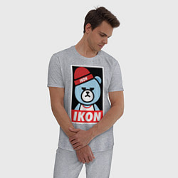 Пижама хлопковая мужская IKON YG Bear Dope, цвет: меланж — фото 2