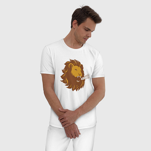 Мужская пижама Lion Rawr / Белый – фото 3