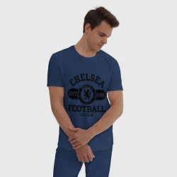 Пижама хлопковая мужская Chelsea Football Club, цвет: тёмно-синий — фото 2