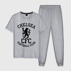 Пижама хлопковая мужская Chelsea CFC, цвет: меланж