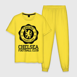 Пижама хлопковая мужская Chelsea FC: Emblem, цвет: желтый