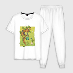 Пижама хлопковая мужская Агроном, цвет: белый
