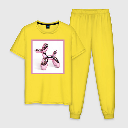 Мужская пижама Собака из воздушного шара / Желтый – фото 1