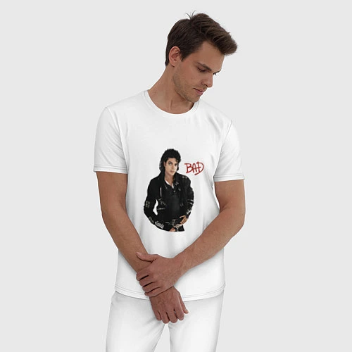Мужская пижама BAD Майкл Джексон / Белый – фото 3