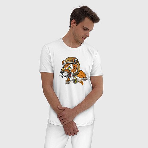 Мужская пижама Hey, Tiger! / Белый – фото 3