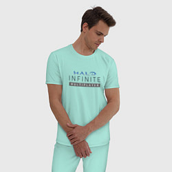 Пижама хлопковая мужская Halo Infinite, цвет: мятный — фото 2
