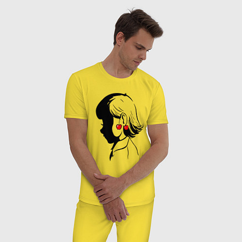 Мужская пижама Amlie девочка Амели и черешня / Желтый – фото 3