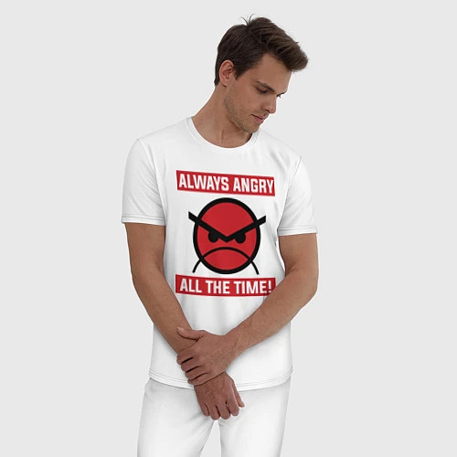 Мужская пижама Angry marines / Белый – фото 3