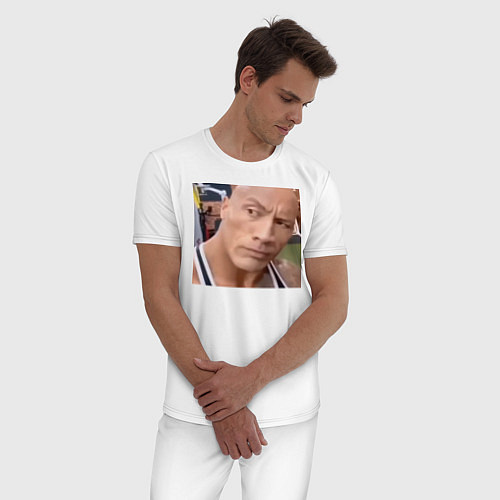 Мужская пижама Скала мем / Белый – фото 3