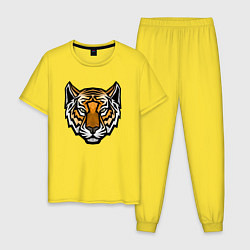 Пижама хлопковая мужская Тигруля, цвет: желтый