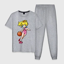 Пижама хлопковая мужская Peach Basketball, цвет: меланж