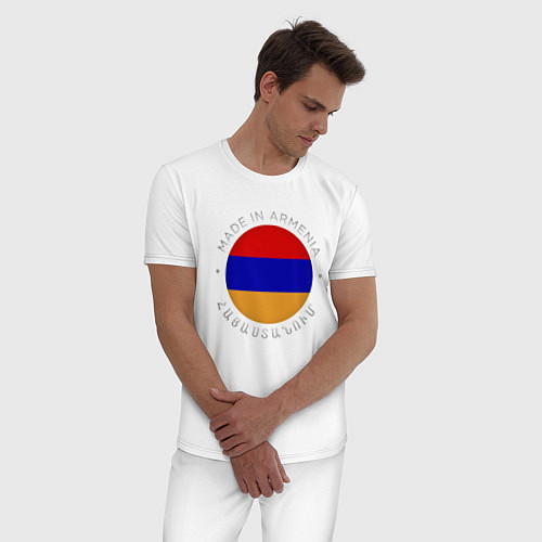 Мужская пижама Сделано в Армении / Белый – фото 3