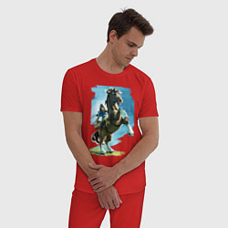 Пижама хлопковая мужская The Link, цвет: красный — фото 2