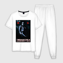 Пижама хлопковая мужская Terminator JD, цвет: белый