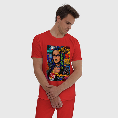 Мужская пижама МОНА Лиза Совремменная 21 века / Красный – фото 3
