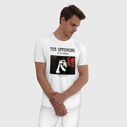 Пижама хлопковая мужская The Offspring out of control, цвет: белый — фото 2