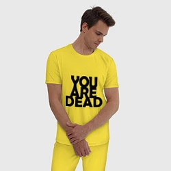 Пижама хлопковая мужская DayZ: You are Dead, цвет: желтый — фото 2