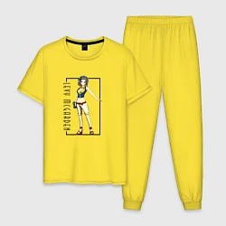 Пижама хлопковая мужская Леви МакГарден Хвост феи, цвет: желтый