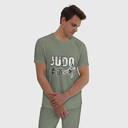 Пижама хлопковая мужская Style Judo, цвет: авокадо — фото 2