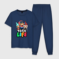 Пижама хлопковая мужская TOCA BOCA WORLD ИГРА ТОКА БОКА, цвет: тёмно-синий