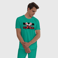Пижама хлопковая мужская CM Punk AEW BITW, цвет: зеленый — фото 2