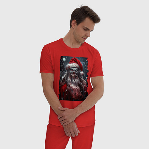 Мужская пижама Дед Мороз - зомби / Красный – фото 3