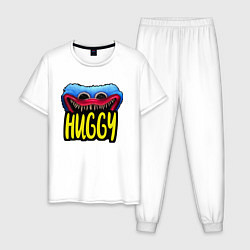 Пижама хлопковая мужская Poppy Playtime: Huggy, цвет: белый