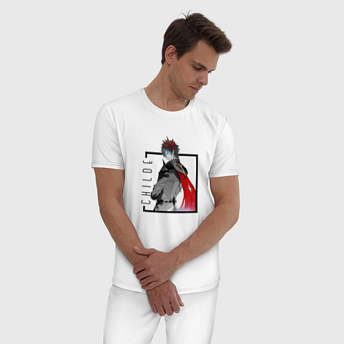 Мужская пижама Тарталья в квадрате / Белый – фото 3