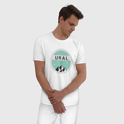Пижама хлопковая мужская УРАЛ 01, цвет: белый — фото 2