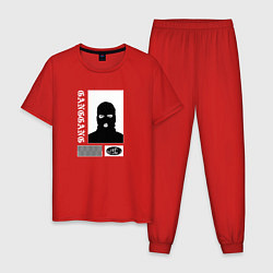 Пижама хлопковая мужская GANGGANG GANGSTER, цвет: красный