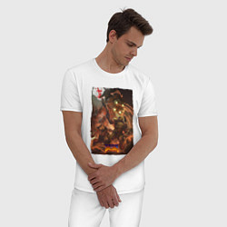 Пижама хлопковая мужская Doom Eternal Poster, цвет: белый — фото 2