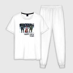 Пижама хлопковая мужская Counter-Strike HNY, цвет: белый