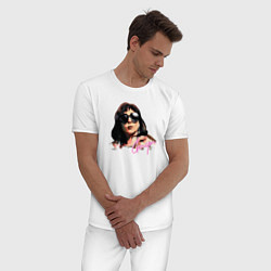 Пижама хлопковая мужская Gaga, цвет: белый — фото 2