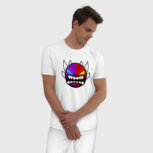 Мужская пижама Geometry Dash: Violet x Red / Белый – фото 3