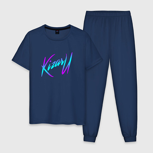 Мужская пижама КИЗАРУ НЕОН ЛОГО KIZARU NEON LOGO / Тёмно-синий – фото 1