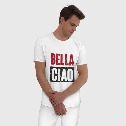 Мужская пижама Bella Ciao - Money Heist / Белый – фото 3