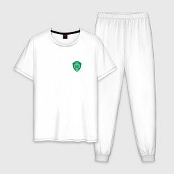 Пижама хлопковая мужская Футбольный клуб АХМАТ, цвет: белый