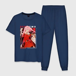 Мужская пижама Zero Two с надписями, Darling in the Franxx Милый